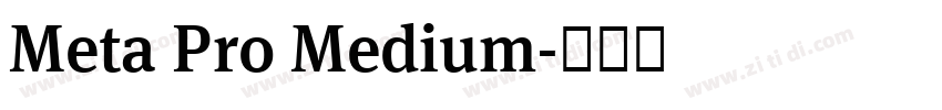 Meta Pro Medium字体转换